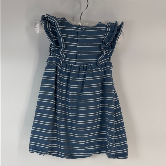 Angel Dear Navy and White Striped Kids Dress - 12 Months - Picture 4 of 5
